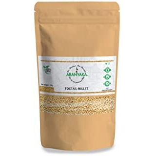 Aranyaka Foxtail Millet 1Kg Raw (Whole Grain)-(Kaon/Kang/Kangni/Kakum/Navani/Korralu/Korra/Thinai) | Low Gi- Diabetic Friendly | High Protein & High Fibre | Unpolished | Gluten-Free, Non-Gmo