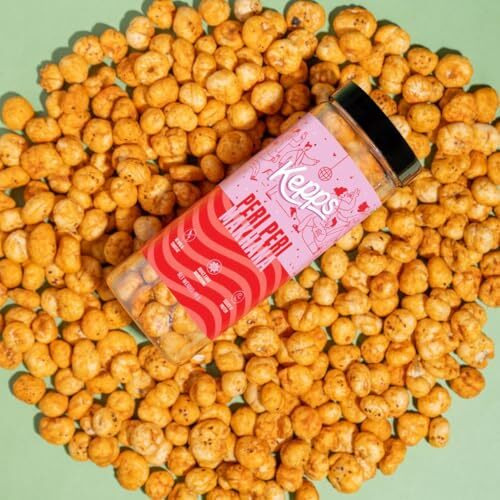 Kepps Peri Peri Makhana Snack, Gluten Free, Rich In Fiber And Protein, Never Fried, Low Calorie, Delicious Munchies, For All Age, Spicy & Crunchy (70 Gm)