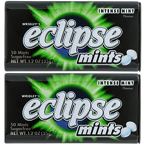 Wrigley's Eclipse Sugar Free Mints Intense Mint Flavoure Mouth Freshener 35G Pack Of 2 (Imported)