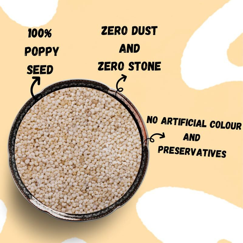 Parsh Seeds Premium Poppy Seeds (Khus Khus) | No Artificial Colours Or Preservatives | 250G (Jar Pack)