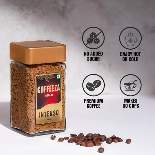 Coffeeza Instant Coffee Flavours, Hazelnut, Vanilla & Intenso - Freeze-Dried