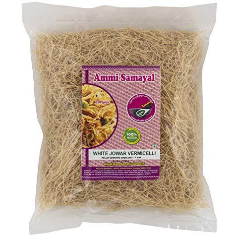Ammi Samayal | White Jowar Semiya/Vermicelli/Sevai | Vermicelli Roasted Pantry 350 Grams (Pack Of 3)