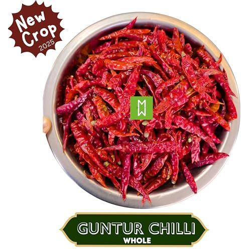 Themasalewale's Guntur Dry Red Chilli Whole | Teja Deluxe | Stem-Less | New Crop 2025 | Hot & Spicy | Sortex Cleaned | Best For Tadka | Organic | Best | Must Try | (200)