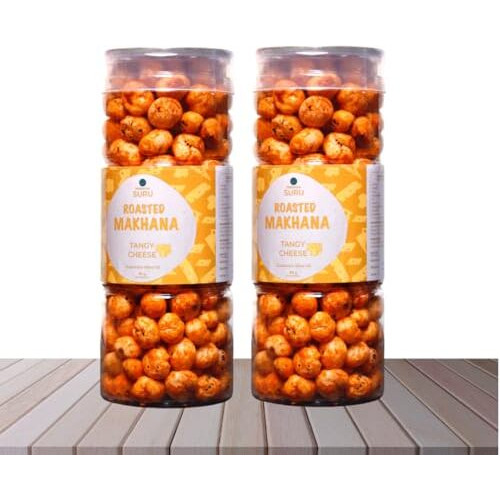 Suru Tangy Cheese Flavoured Makhana, Roasted With Olive Oil, 90Gm Each (Pack Of 2)