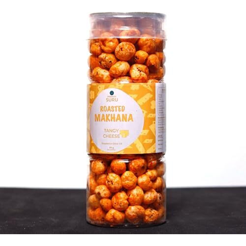Suru Tangy Cheese Flavoured Makhana, Roasted With Olive Oil, 90Gm Each (Pack Of 2)