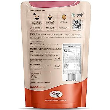 Instafood Yellow Dal Fry | Ready To Eat & Cook Meal | 3-4 Servings | Pack Of 1 (Each150G) | After Cooking Gets 1Litre To Serve | Zip Lock Packaging | Vegetarian Meal | Just Add Water And Cook