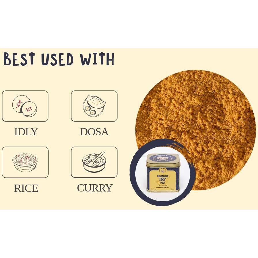 Salt Pepper Podi Tabletop Combo | Curry Carnival+Incredible Idly+Krunchy Kandi+Twisty Til Podi | Exquisite Blend Of Aromatic Spices | Authentic South Indian Cuisine | 150G Each