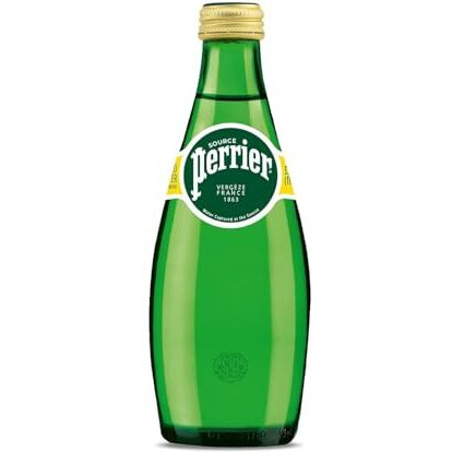 Perriers Natural Mineral Carbonated Sparkling Water, 330Ml - Pack Of 24, Imported (From France)