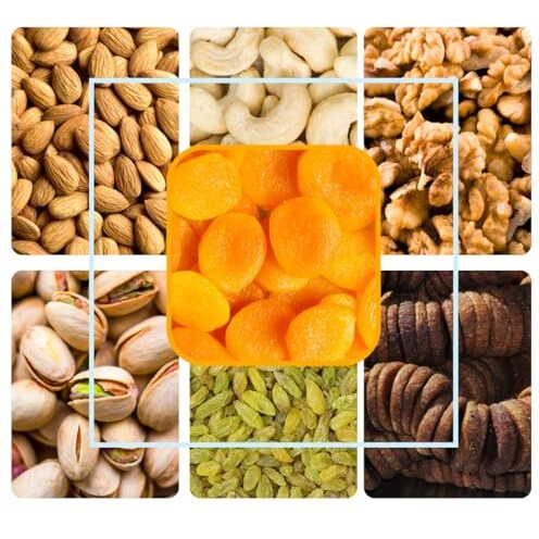 Yumful Premium Dry Fruits Combo Pack Of 5-1Kg (Each 200Gm) Healthy (Almonds + Cashew + Salted Pistachos + Raisins + Walnut) | Badam Kaju Pista Kishmish Akhrot Delicious Healthy Nuts