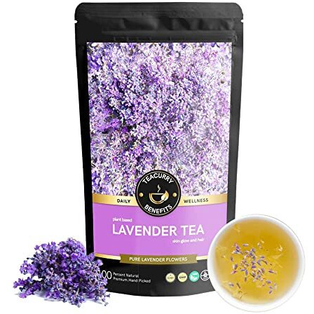 Teacurry Lavender Tea - 10 Tea Bags Helps In Relaxation, Calmness And Improves Sleep Time