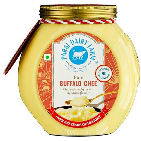 Parsi Dairy Farm Buffalo Ghee 1L  100% Pure & Traditional Desi Ghee With No Preservatives