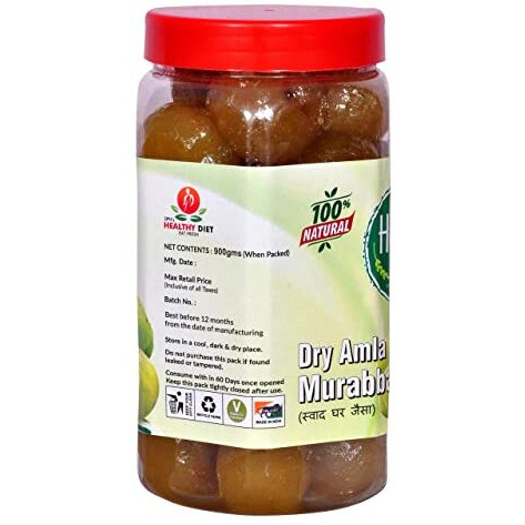 Healthy Diet Home Made Murabba Home Made Tasty Traditional Delicious Healthy Ghar Ka Handmade Hygenic Real Flavor Natural Fresh (Dry Amla Murabba 900G)