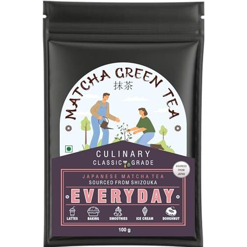 Flavoma Japanese Matcha Green Tea Powder 100G (50 Servings) | Culinary Matcha Grade | Sourced From Shizouka Japan | Vegan | No Artificial Sweeteners