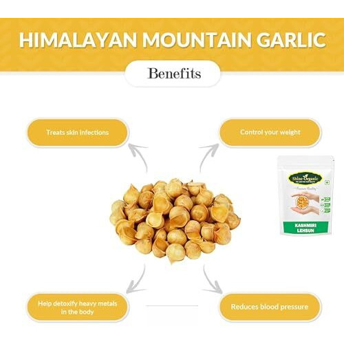 Shine Organic Kashmiri Lehsun - Mountain Garlic Seed - Pahari Lehsun - Pure & Natural -For Strong Immunity & Diabetes (150Gm)