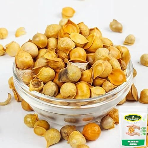 Shine Organic Kashmiri Lehsun - Mountain Garlic Seed - Pahari Lehsun - Pure & Natural -For Strong Immunity & Diabetes (150Gm)