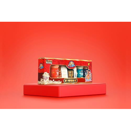 Timeout Diy Popcorn Kit | Healthy Snacking | Whole Kernels With 4 Signature Seasonings | Maize (400G), Popcorn Masala (75G), Mexican Cheese (50G), Spicy Cheese (50G), Sour Cream N Onion (50G) (Popcorn Kit, 4 Flavour Seasoning)