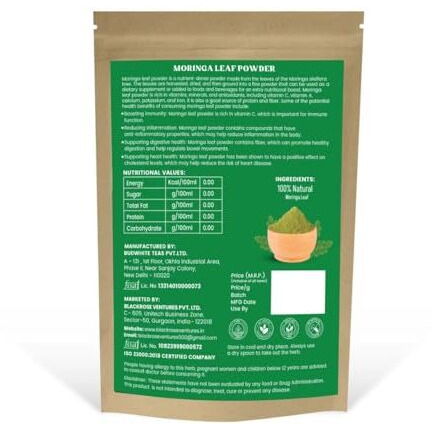 Hygeia 100% Raw And Pure Moringa Oleifera Leaf Powder, 200G || Rich In Antioxidants And Immune Vitamin, Great Superfoods For Tea, Moringa Drink, Resealable Bag ||