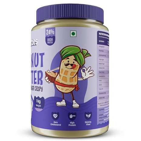 Nutzies - White Chocolate Peanut Butter Crispy | 1Kg | Low Sugar | 24G High Protein | Roasted Peanuts | No Artificial Sweeteners | No Palm Oil | Gluten Free | No Preservatives | 100% Natural (1Kg Pack)
