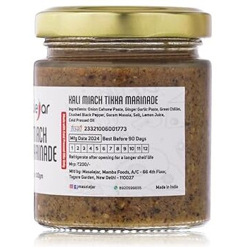 Masalejar Kali Mirch Tikka Marinade | Authentic Spicy Black Pepper Flavor | Perfect For Grilling & Barbecuing (100Gm)