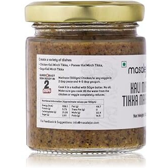 Masalejar Kali Mirch Tikka Marinade | Authentic Spicy Black Pepper Flavor | Perfect For Grilling & Barbecuing (100Gm)
