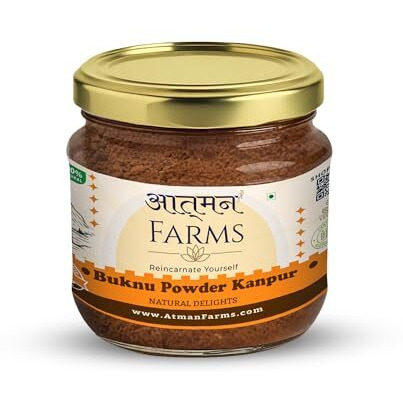 Kanpur Buknu Powder Masala By Atman Farms (Traditional Indian Spice Blend Buknu Diagestive Masala Powder) No Added Preservatives Or Colors (100G)