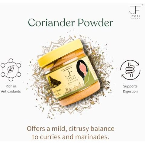 Jyoti Foods Indian Daily Spice Kit | Turmeric, Red Chilli, Coriander & Garam Masala | Stone-Ground & Aromatic | Pure & Natural | Free Spoon Inside | A MotherS Best Friend (Each 100Gm, Pack Of 4)