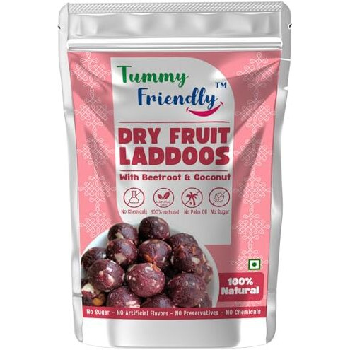 Tummyfriendly Dry Fruit Laddus. Healthy Dry Fruit Laddus With Dates - Sugar-Free Snacks For Kids, Adults & Pregnant Women. Healthy Snacks For Kids. Homemade Dry Fruit Laddus. No Sugar. Dry Fruit Ladoos With Beetroot & Coconut (100G)
