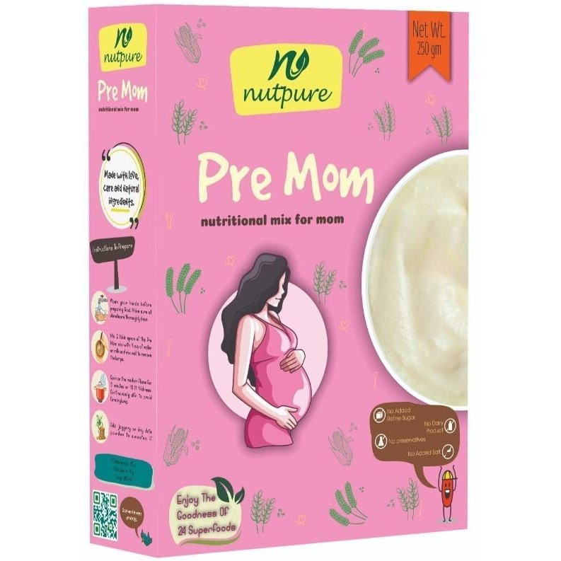 Nutpure Pre Mom |100% Natural Multigrain Health Mix For Pregnant Women| With The Goodness Of 24 Superfoods (Nuts, Millets/Cereals & Pulses) | 250 Gm (3)