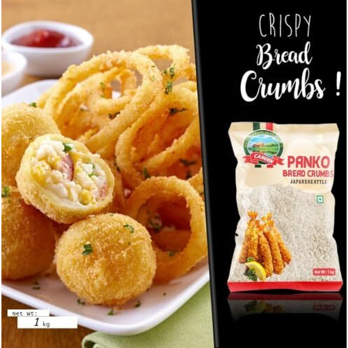 Caneen Panko Japanese Style Bread Crumbs, For Cutlets, Fried Chicken, Snacks,Suitable For Casseroles,Meatloaf And Meatballs,Savory Bakes,Appetizer Bites,Panko Toppings,Freezing_ 1Kg_Pack Of 1