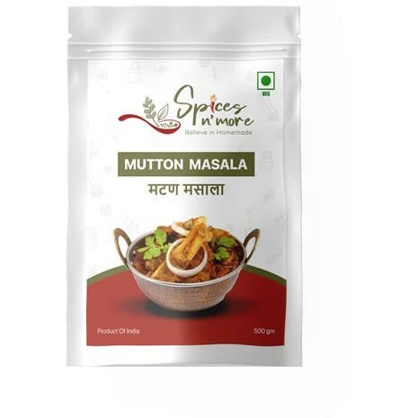 Spices N More Mutton Masala For Cooking Delicious Dish With Natural Aroma & Authentic Taste Rich In Flavor, Naturally Processed And No Preservatives (50 Gm)