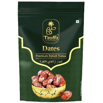 Tauffa Premium Zahidi Dates  Naturally Sweet, Nutrient-Rich Dry Fruits, No Added Sugar, Khajoor For Snacking, Baking & Recipes - Pack Of 1