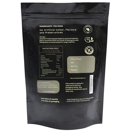 Naturegarden Flax Seeds | Alsi Seeds For Hair Growth, Rich In Fiber & Protein | 250G Pack