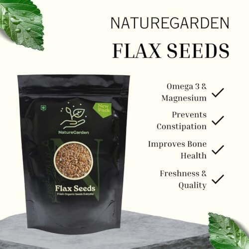 Naturegarden Flax Seeds | Alsi Seeds For Hair Growth, Rich In Fiber & Protein | 250G Pack
