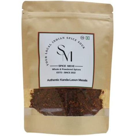 Spice Meve - Your Local Indian Spice Souk - Whole & Powdered Spices Hand-Pounded Kanda Lasun Masala|Premium&Pure Quality Ghati Masala(200 Gm)
