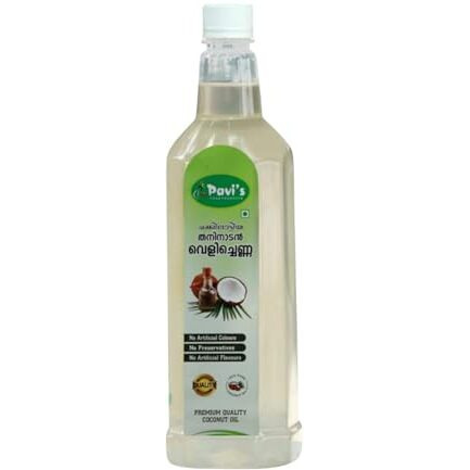 PaviS 100% Pure Cold-Pressed Coconut Oil, 500Ml  Natural, Unrefined, Rich In Nutrients, Perfect For Cooking, Skin & Hair Care, Free From Additives And Preservatives