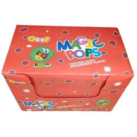 Magic Pops Popping Unique Candy Box 200Gm (Strawberry Flavor)