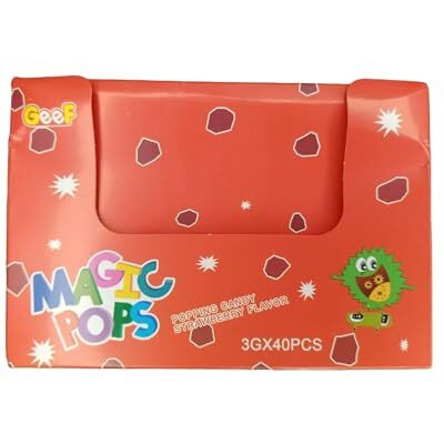Magic Pops Popping Unique Candy Box 200Gm (Strawberry Flavor)
