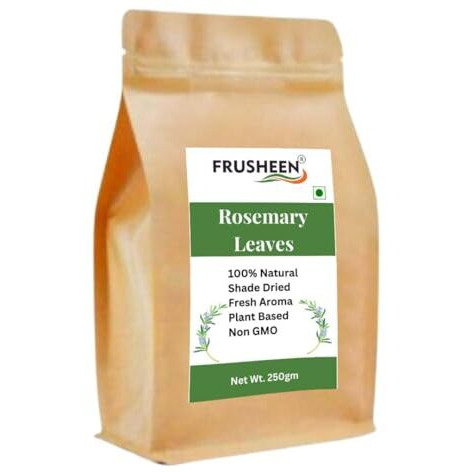 Rosemary Dried Leaves, Premium, Shade Dried, Fresh Aroma, Plant Based For Making Rosemary Water & Rosemary Hair Oil | Non Gmo - Preservative Free 250Gm