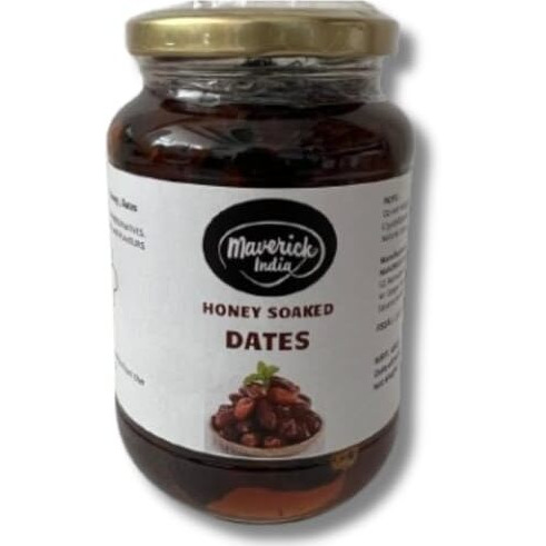Organic Honey Soaked Mix Dates Maverick India Honey For Your Health - Natural Honey Soaked Dates | Pure Honey Soaked Dates, Organic Honey Raw Unprocessed | Sugar Free Honey Dates
