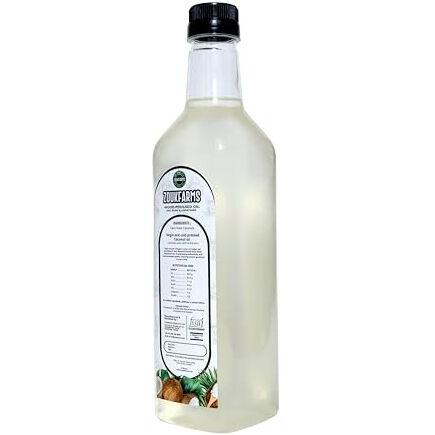 Zoukfarms Cold Pressed Virgin Coconut Oil - 1 Lit | 100% Pure, Unrefined, Edible & Cholesterol Free | Extraxted Using A1 Grade Coconuts| Rich In Nutrients | Anti- Imflammatory | Anti-Biotic| Ideal For Cooking & Dressings | Ideal Skin And Hair Application For Babies And Adults