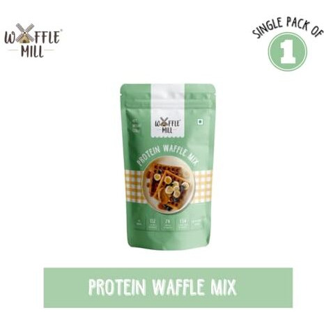 Waffle Mill Instant Protein Waffle Mix - 250Gm | Instant & Healthy Breakfast For Kids & Adults | 100% Vegetarian And Eggless | No Added Preservatives | No Refined Sugar