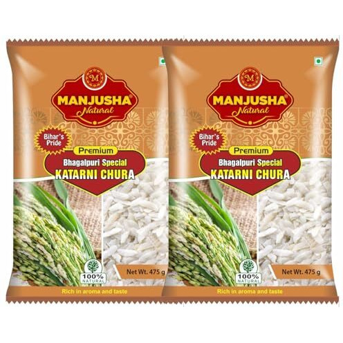 Manjusha Natural Premium Bhagalpuri Special Katarni Chura Poha 100% Natural Rich In Aroma & Taste Bihar's Pride (2.25, Kilograms)