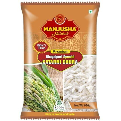 Manjusha Natural Premium Bhagalpuri Special Katarni Chura Poha 100% Natural Rich In Aroma & Taste Bihar's Pride (2.25, Kilograms)