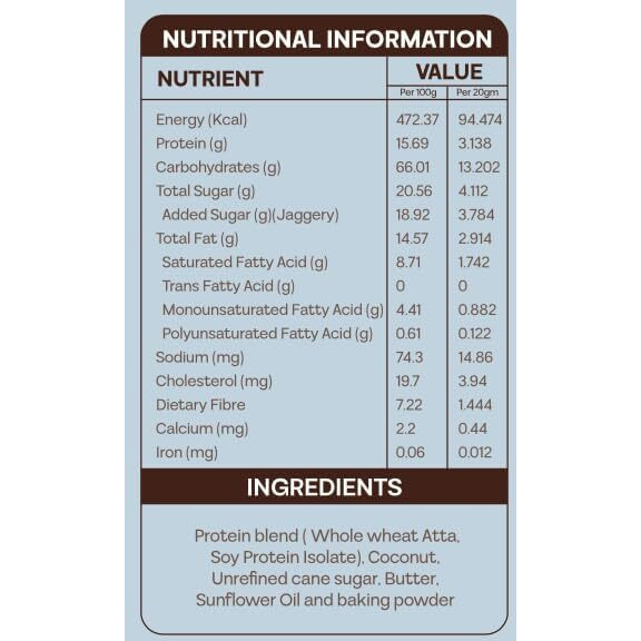 Bene Protein Coconut Cookies  17G Protein | High-Protein Biscuits With Real Coconut & Whole Wheat | No Maida, No Refined Sugar, No Preservatives | Healthy Crunchy Snack |Pack Of 3, 240Gm
