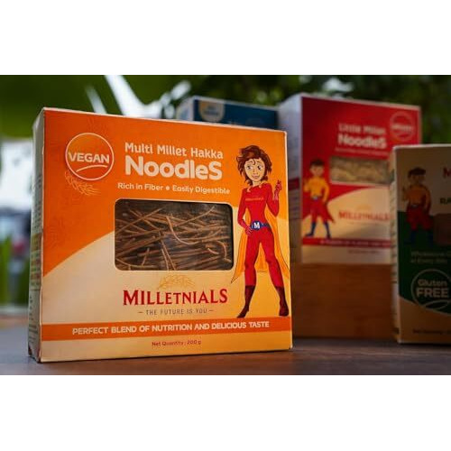 Shreejayy Kodo Millet Pasta And Multi Millet Hakka Noodles Ready To Cook, Zero Maida, 100% Vegan, No Atta, No Preservatives, Healthy Millet-Based Noodles (Kodo Millet Pasta And Multi Millet Hakka Noodles)