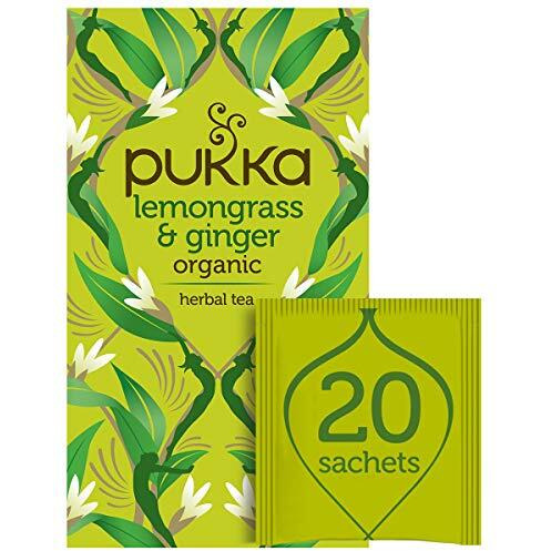 Pukka Organic Tea Bags, Lemongrass, Ginger & Licorice Herbal Tea, Perfect For Feeling Strong, 20 Count 36G
