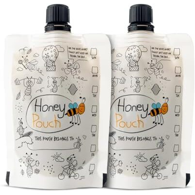 Honey All Day - Raw Honey Pouch Pack Of 2 |100% Natural Cold Processed Organic Honey |Sourced From Forests Of Bengal |Fresh Honey |Immunity Booster |No Added Sugar 100% Certified & Tested (70 Gm Each)