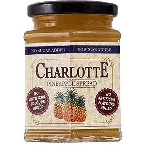 Charlotte Pineapple Spread 300G | Diabetic Friendly| Diet Jam | Jam | Preserve | No Added Sugar| No Artificial Colours Added| No Artificial Flavours Added