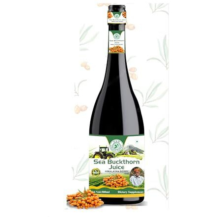 H&H Health & Hygiene Sea Buckthorn Juice 500Ml | Pure Himalayan Berry Juice Natural Immunity Booster | Antioxidant