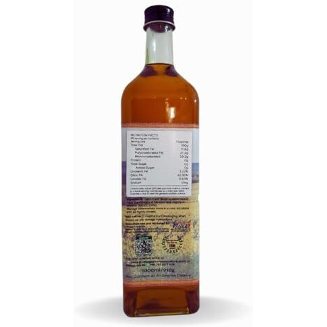 Village Company Cold Pressed Black Mustard Oil | Extra Virgin, Edible, Pure | Wood Pressed & Unrefined | Glass Bottle (1000 Ml_Pack Of 2)